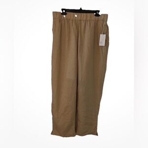 HAVEN WELL WITHIN  100%Linen Tan Lounge pants Women XL Spring/ Summer